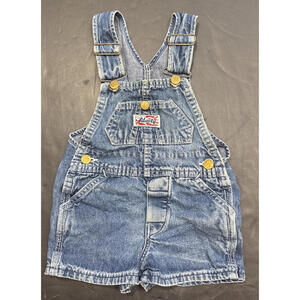 Vintage Liberty Denim Bib Overall Shorts Farm Work Baby Size 2 USA‎